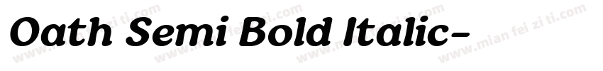 Oath Semi Bold Italic字体转换